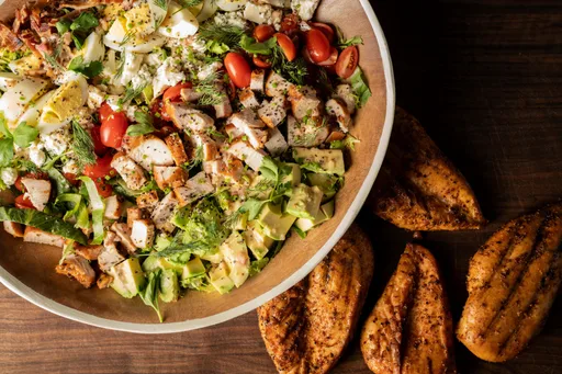 Smoked Chicken Cobb Salad with Bacon Vinaigrette