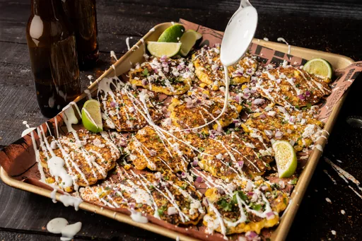 Griddled Street Corn Fritters