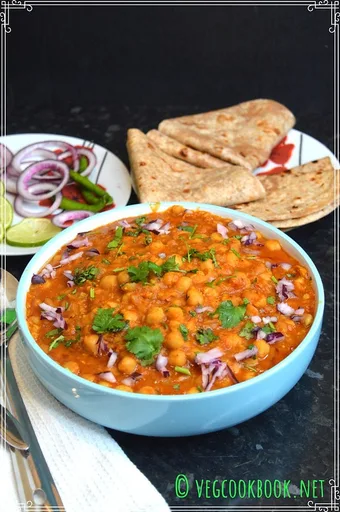 Curry indio de Chana Masala / Estofado vegano de garbanzos (métodos para fogón y olla Instant Pot)