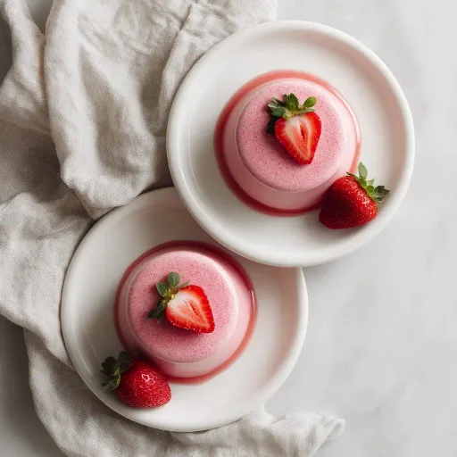 Panna cotta de fresas