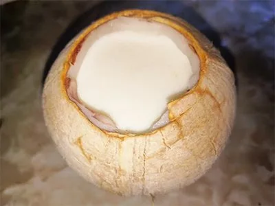 Steamed Egg Whites in Coconut