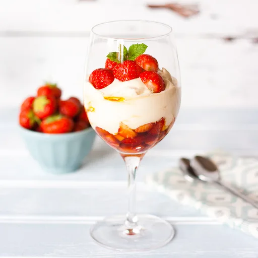 Pimm's for Dessert - Boozy Strawberry Syllabub!