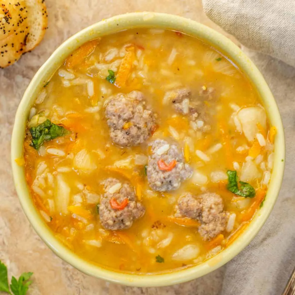 Meatball Rice Soup Recipe
