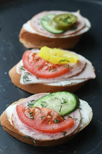 Canapés de langostinos