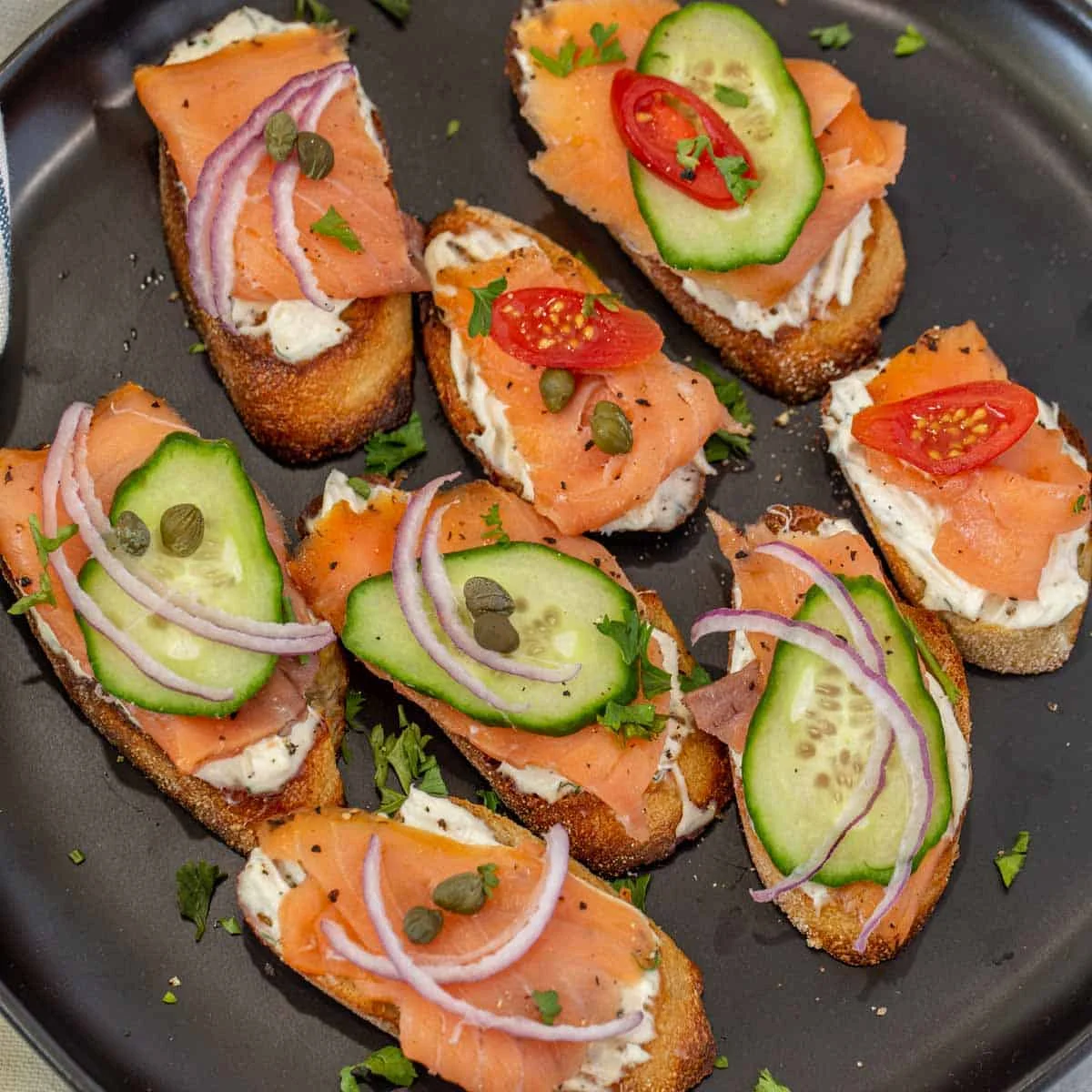 Smoked Salmon Appetizer (Crostini)