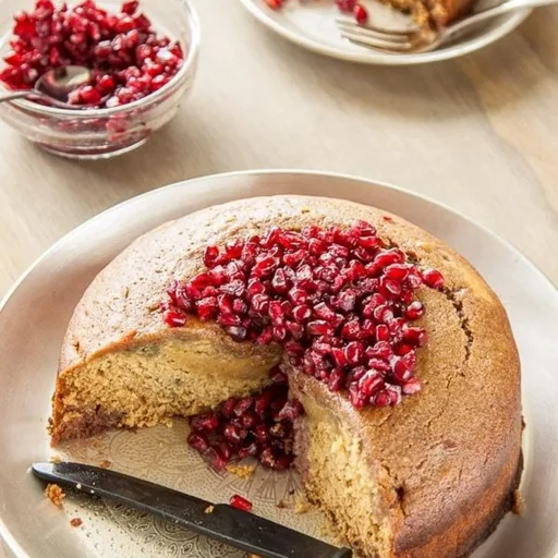 Pastel de almíbar de granada