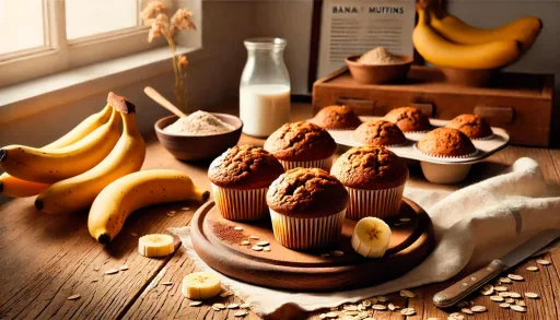 Magdalenas de Avena y Plátano