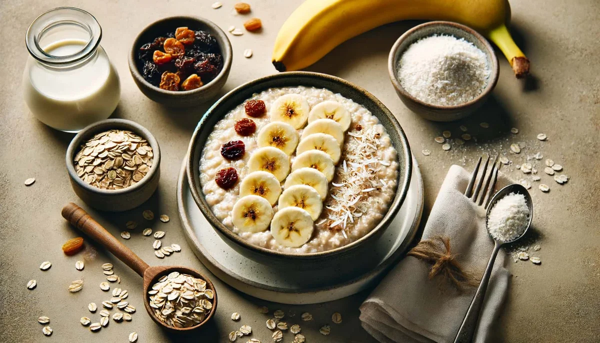 Banana and coconut porridge