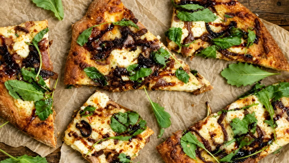 Balsamic Caramelized Onion Pizza with Feta