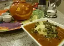 Low-Carb Roasted Jack O’ Lantern Pumpkins