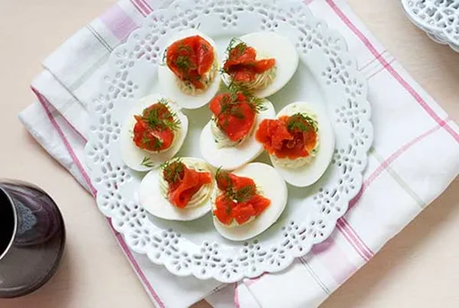 Smoked Salmon Deviled Eggs