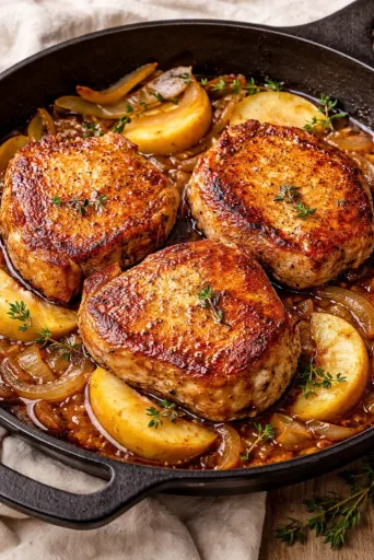 Tender Apple Butter Pork Chops