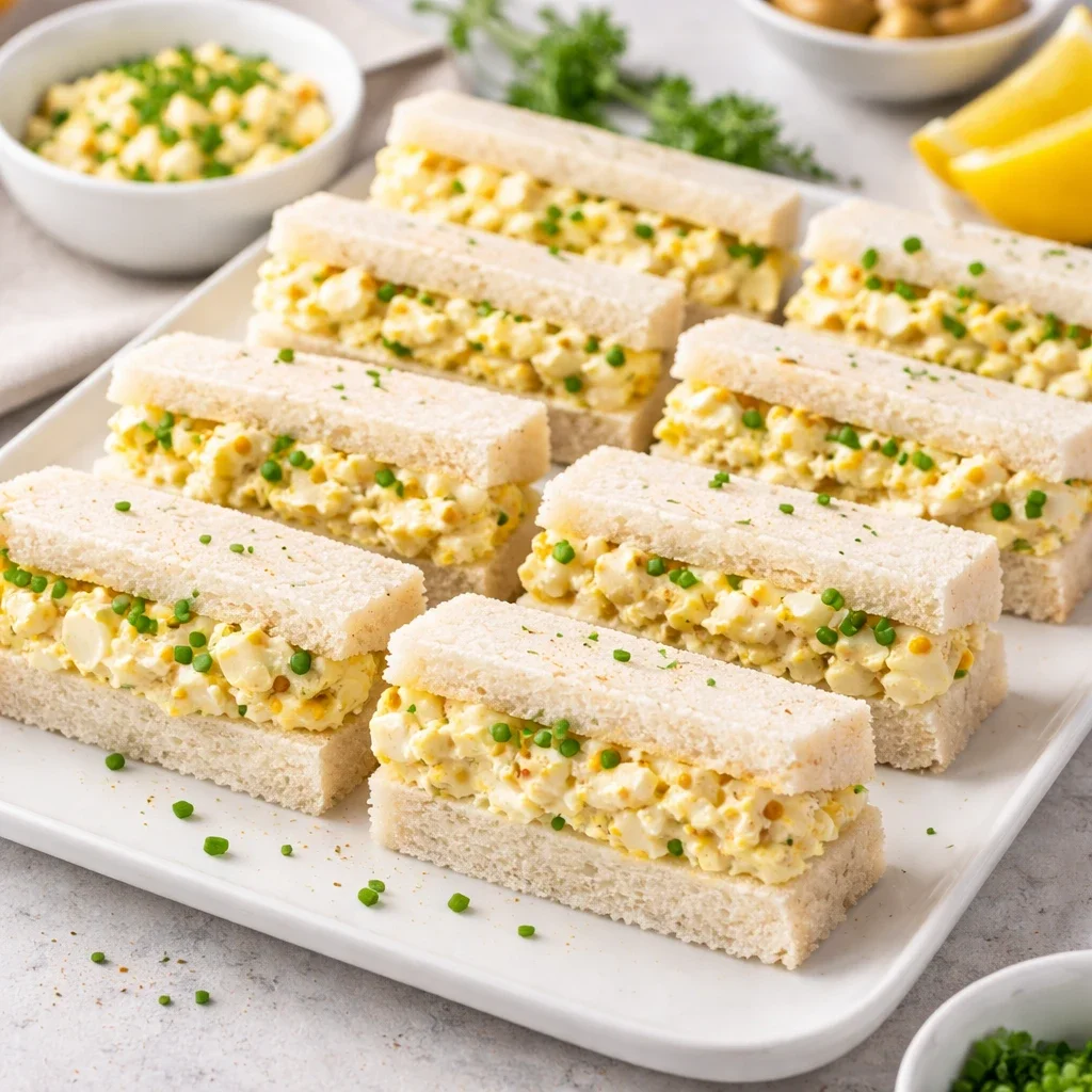 Egg Salad Finger Sandwiches - Simple, Creamy, and Perfect for Any Gathering