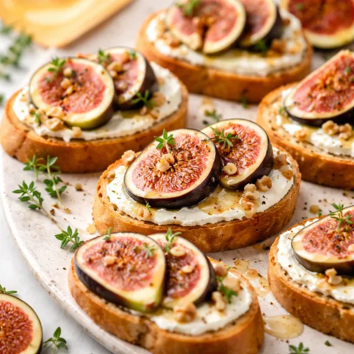 Fig Goat Cheese Crostini - A Simple, Elegant Appetizer