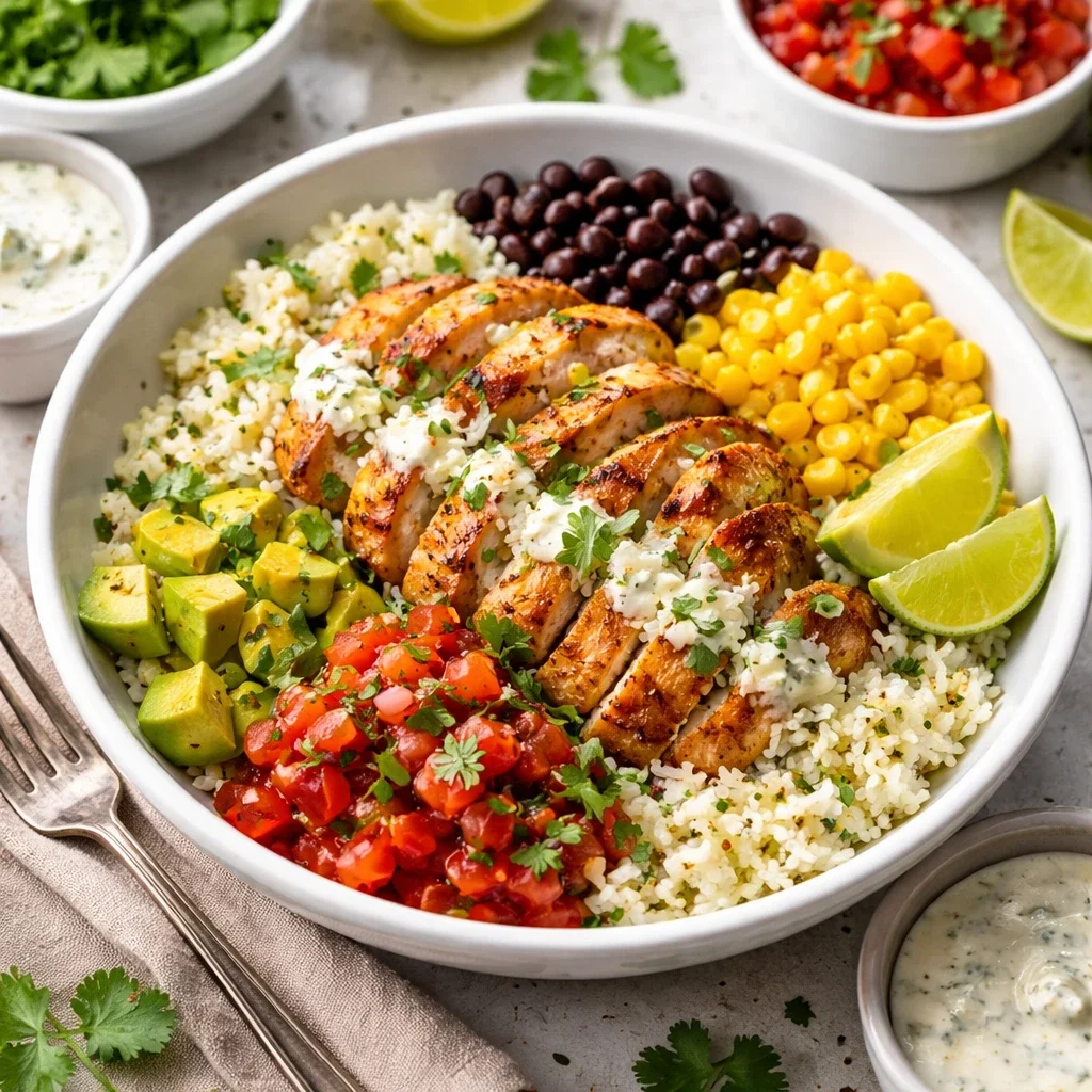 Boles de burrito de pollo altos en proteínas
