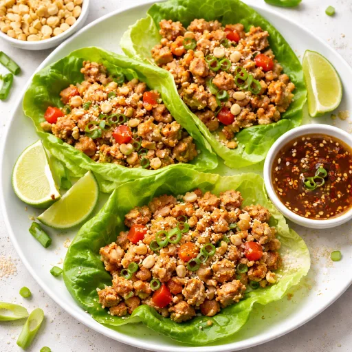 High Protein Chicken Lettuce Wraps - Fresh, Fast, and Satisfying