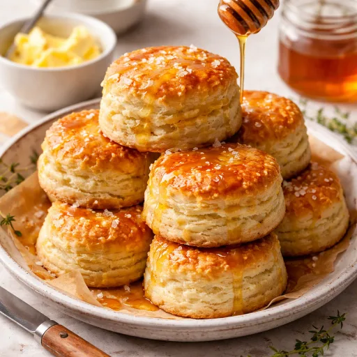 Honey Butter Buttermilk Biscuits - Tender, Flaky, and Lightly Sweet