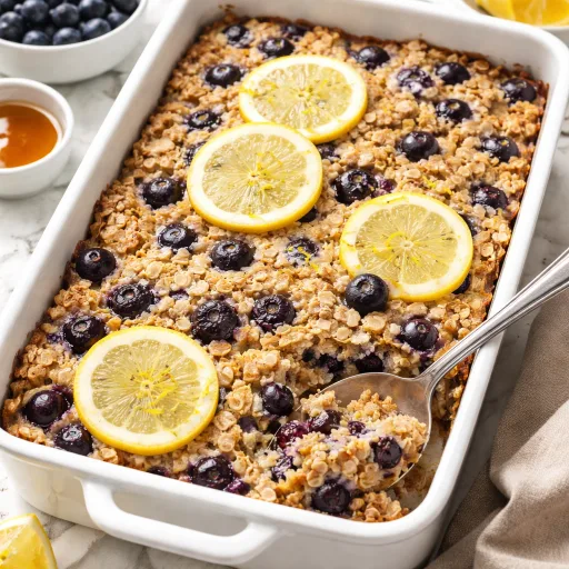Lemon Blueberry Baked Oatmeal - Bright, Cozy, and Make-Ahead Friendly