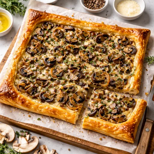 Mushroom Gruyere Puff Pastry Tart - A Savory, Buttery Crowd-Pleaser