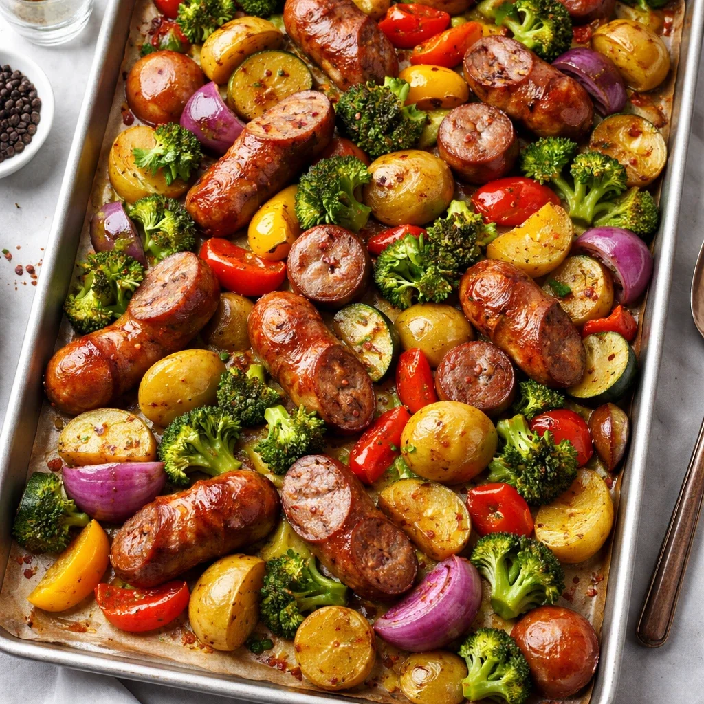 Sheet Pan Sausage and Roasted Vegetables – An Easy, Flavor-Packed Weeknight Dinner
