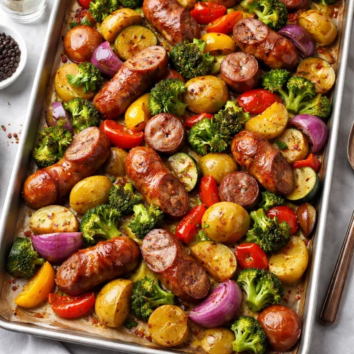 Sheet Pan Sausage and Roasted Vegetables – An Easy, Flavor-Packed Weeknight Dinner