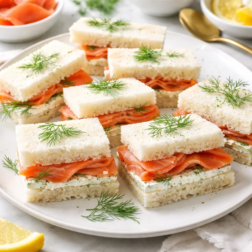 Smoked Salmon and Dill Tea Sandwiches - Elegant, Easy, and Perfect for Brunch