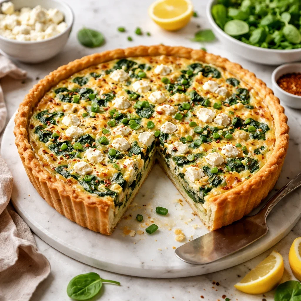 Spinach and Feta Brunch Quiche - A Savory, Crowd-Pleasing Classic