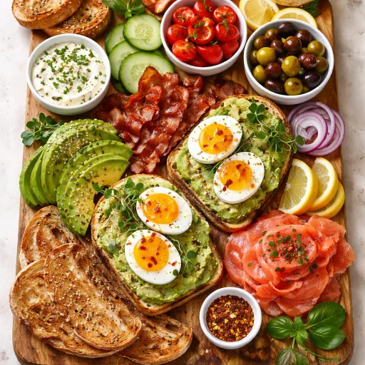 Savory Egg and Avocado Breakfast Board – A Fresh, Protein-Packed Morning Spread