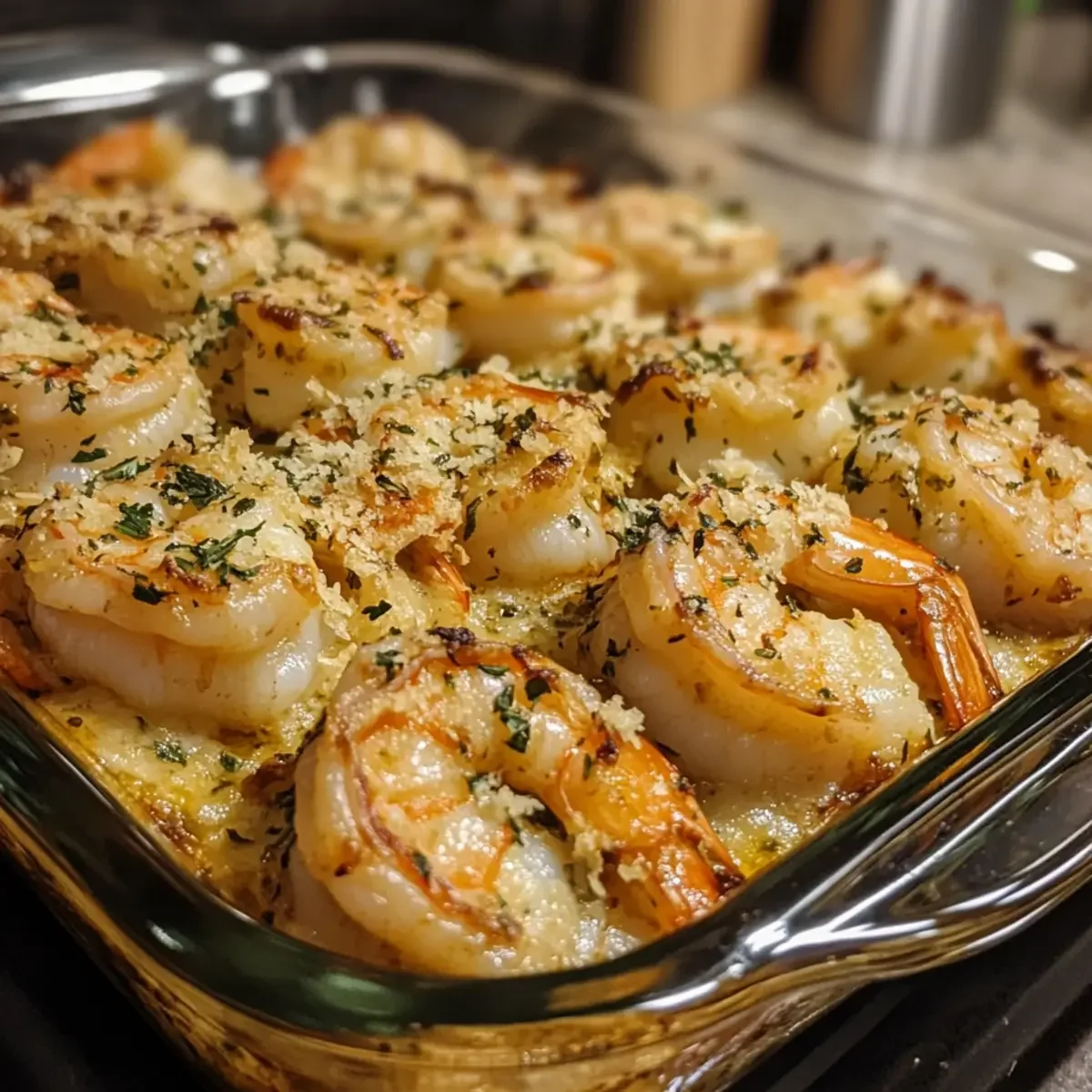 Easy Holiday Garlic Parmesan Shrimp Bake with Irresistible Flavor
