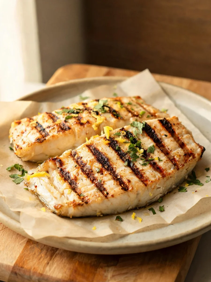 Easy Grilled Fish with Lemon Garlic Herb Butter
