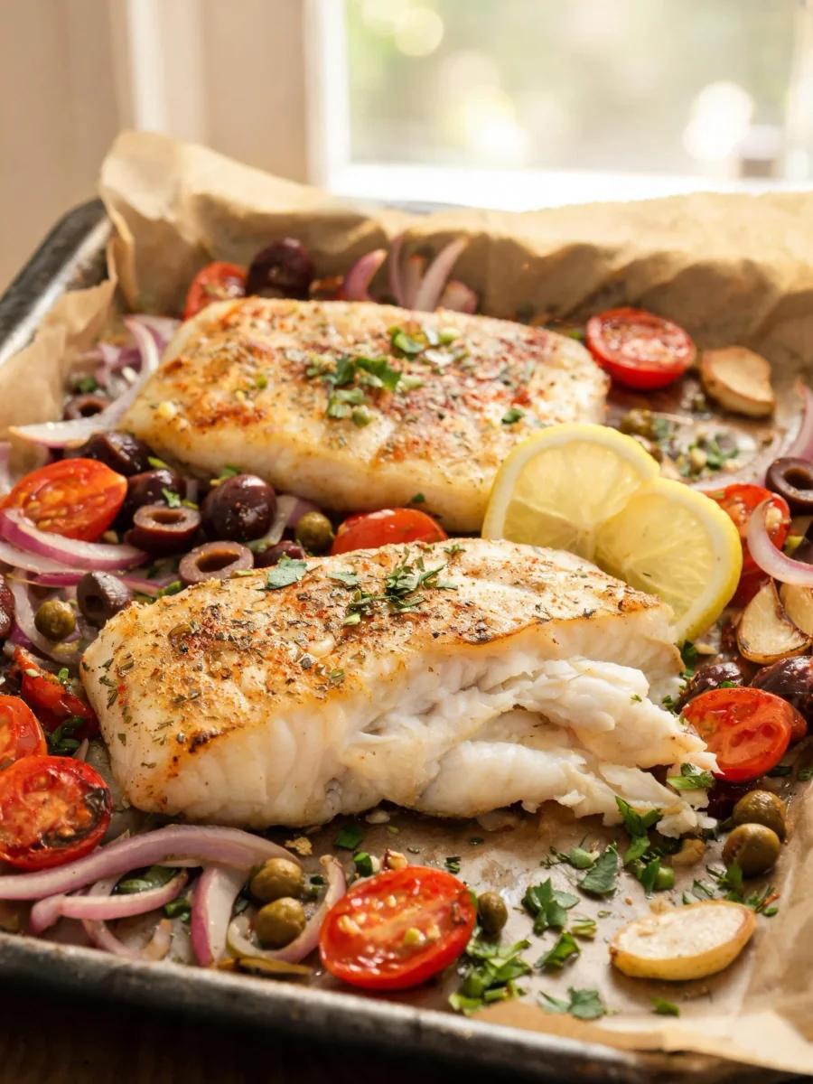 Easy Mediterranean Baked Fish