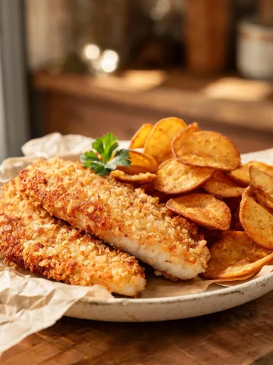 Crispy Air Fryer Fish and Chips