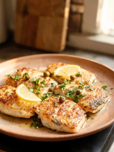Lemon Garlic Pan-Seared Tilapia with Herb Butter