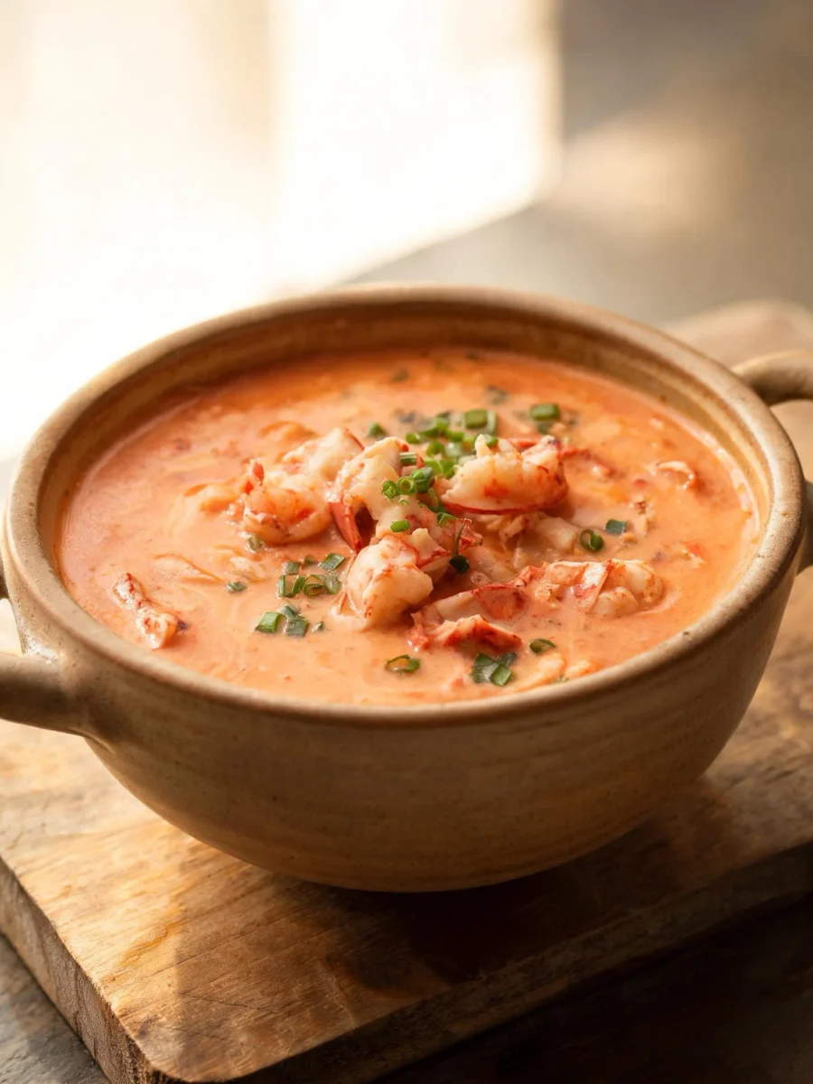 Creamy Homemade Lobster and Tomato Bisque