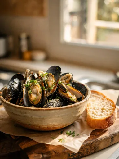 Garlic Butter Mussels Appetizer with Parmesan – Easy Seafood Starter Recipe