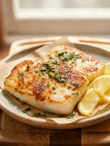Crispy Pan Fried Cod Fish