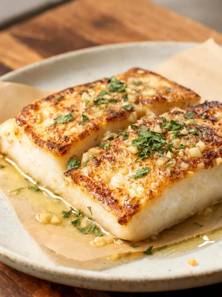 Restaurant-Quality Pan Seared Halibut with Lemon Butter