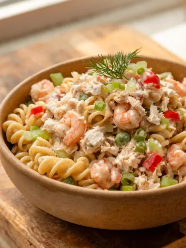 Seafood Pasta Salad Crab and Shrimp