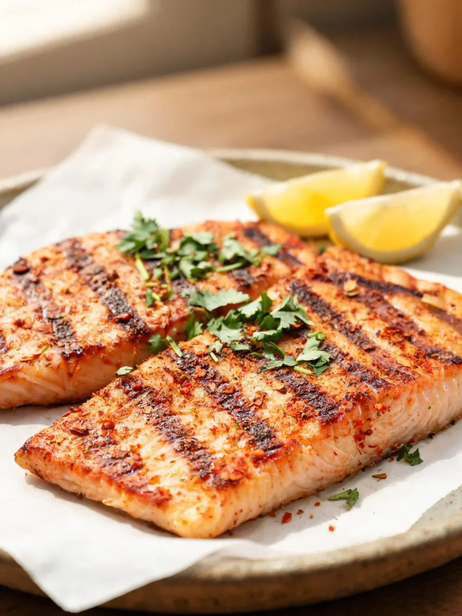 Spicy Lemon Snapper on Grill