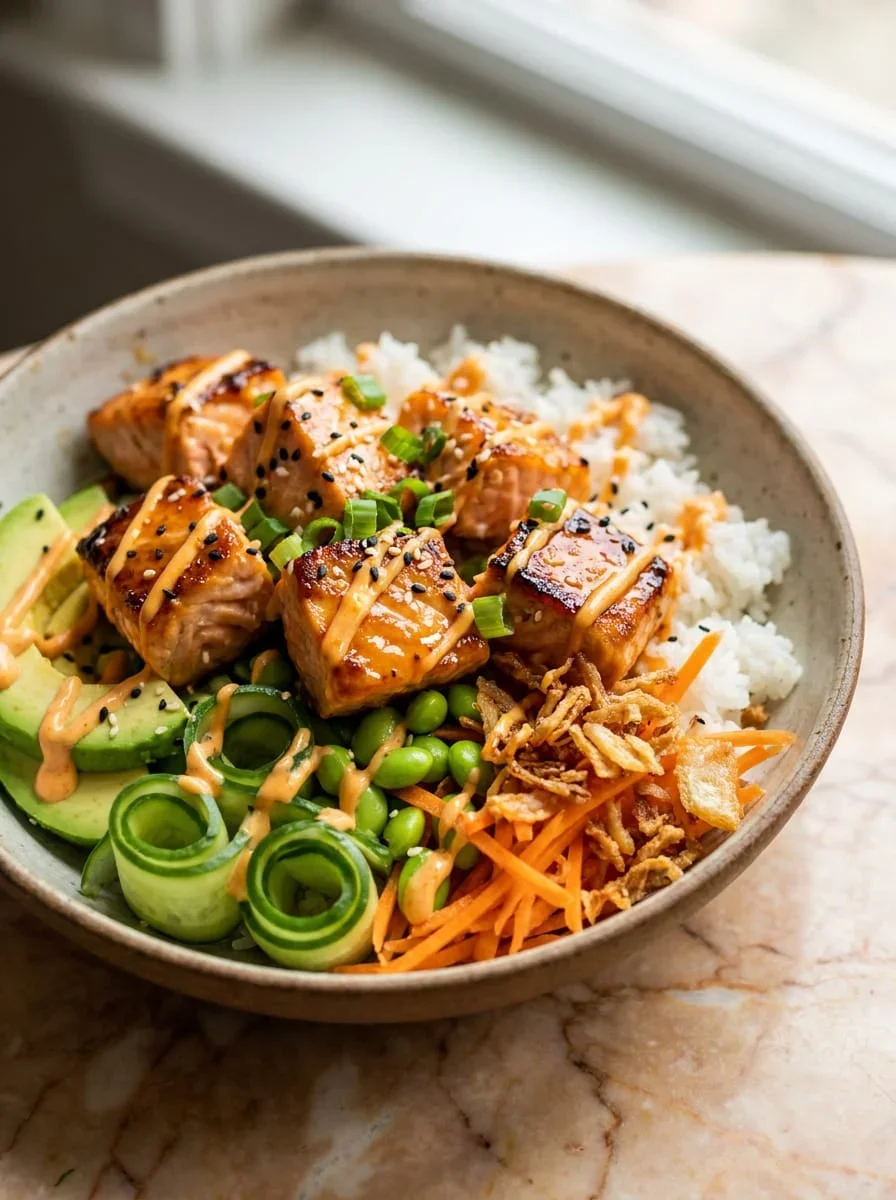 Spicy Mayo Salmon Bowl