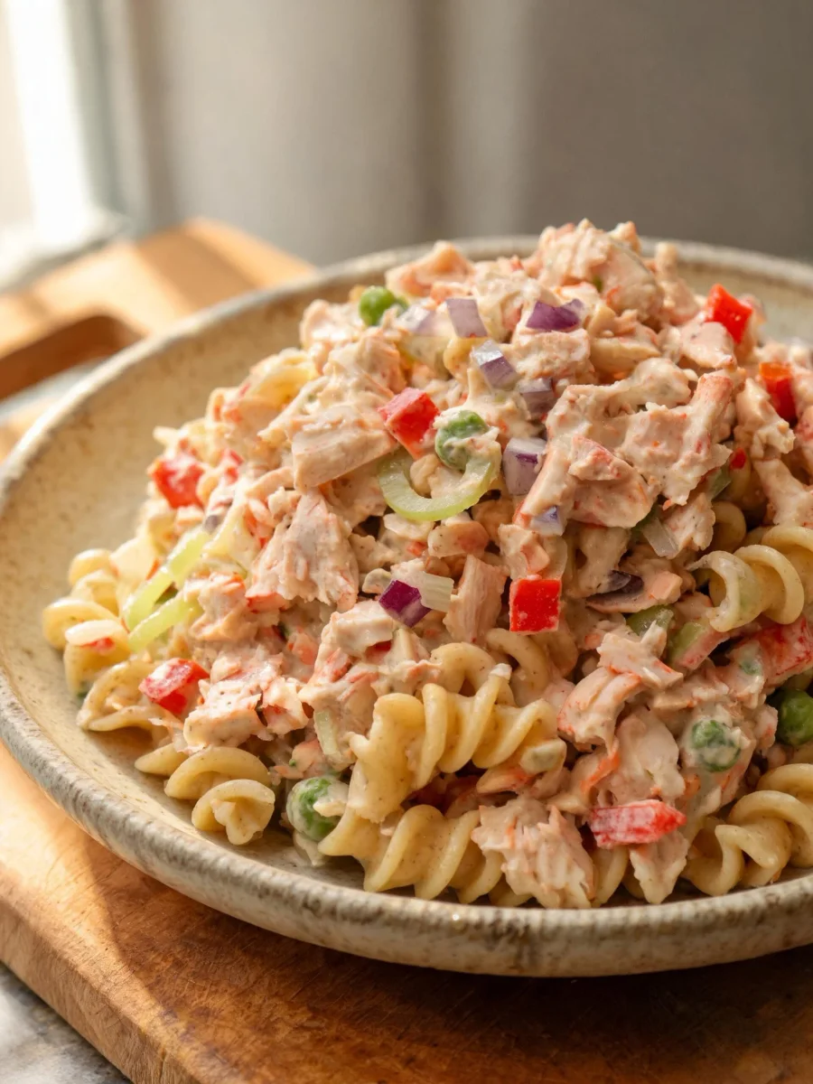 Salade de pâtes au crabe