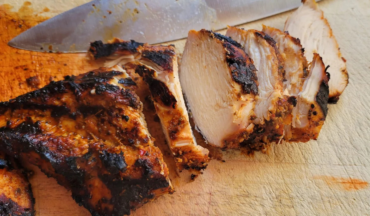 Pechuga de pollo a la parrilla (fajitas)