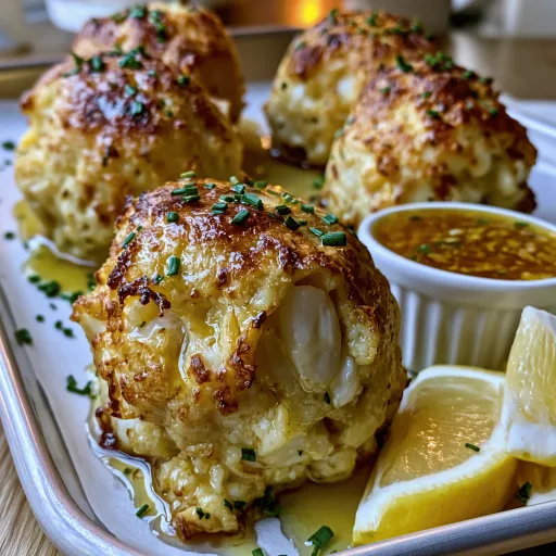 Maryland Crab Bombs with Lemon Butter