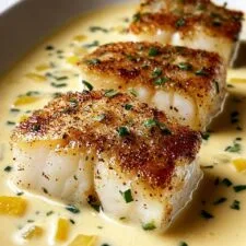 Baked Cod in Coconut Lemon Cream Sauce Recipe