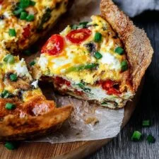 Tortilla de huevo al horno (quiche de tortilla)