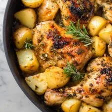 Baked Garlic Parmesan Chicken and Potatoes Recipe