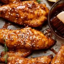 Pollo al horno con miel y mostaza de Dijon