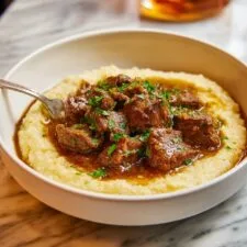 Beef Tips with Cauliflower Mash and Rich Gravy Recipe