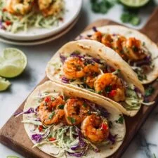 Cajun Shrimp Tacos with Creamy Slaw Recipe
