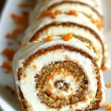 Carrot Cake Roll with Cream Cheese Frosting Recipe